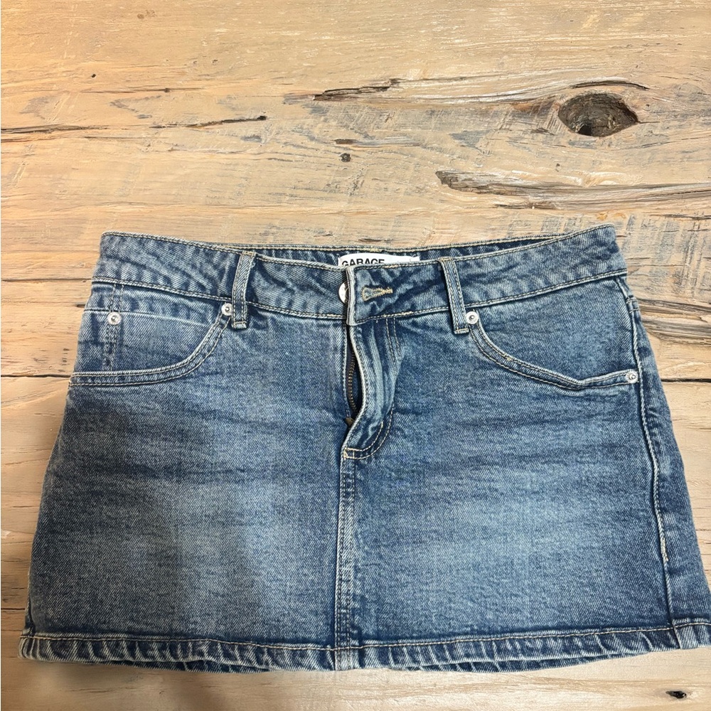 Garage Blue Denim Mini Skirt